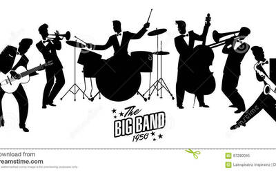 Immagine: jazz-swing-orchestra-retro-stile-illustrazione-del-fumetto-87280045